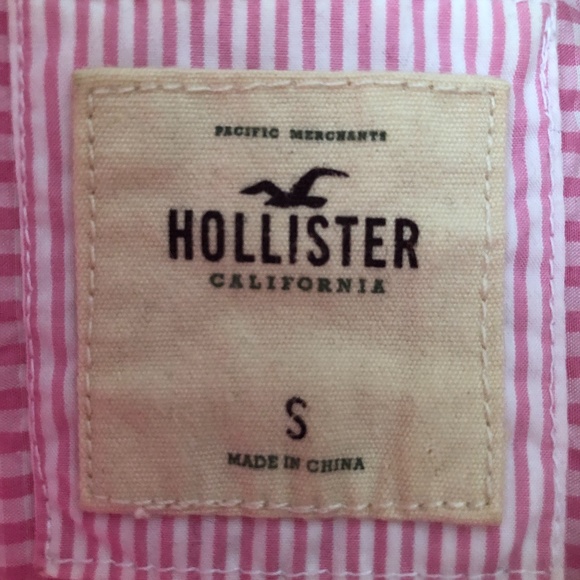 Hollister Pink Checkered Button Down - Picture 4 of 5